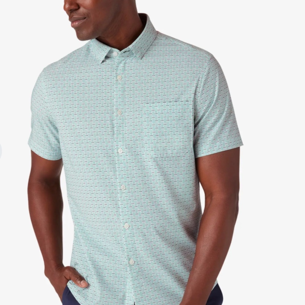 MM Leeward S/S Shirt Nile Blue Dot